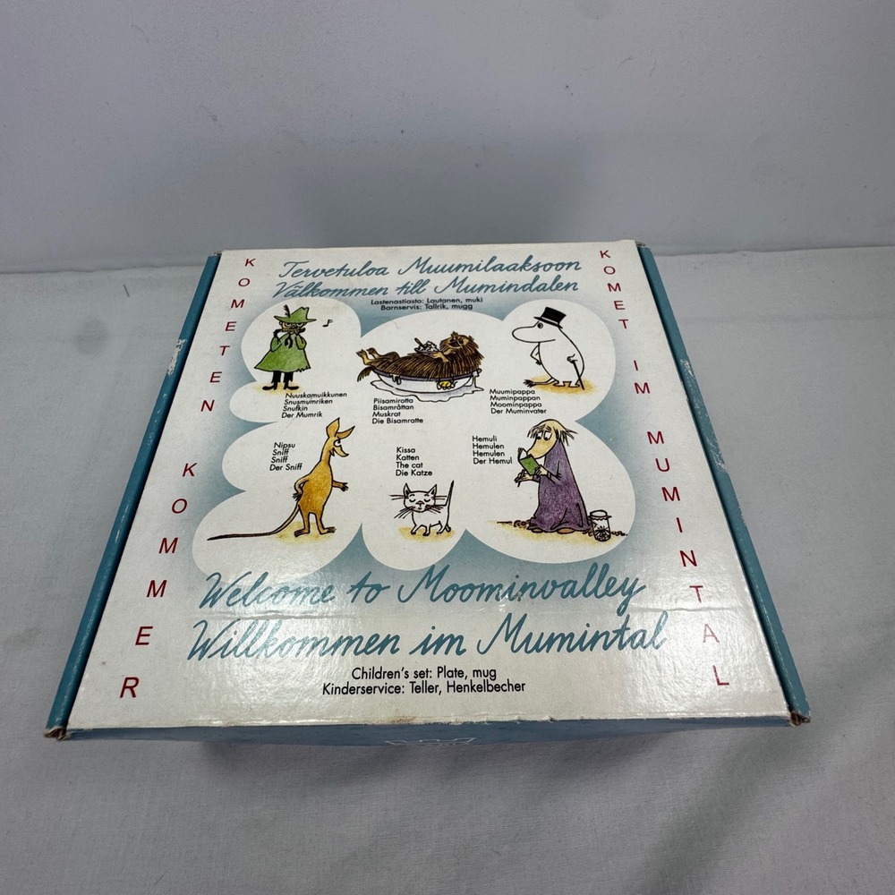 Arabia Finland Moomin Childrens Set Comet in Moominland Plate Mug Vintage Boxed